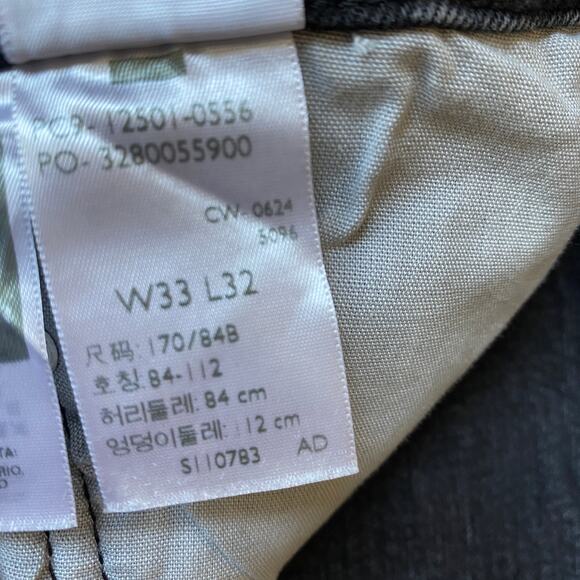 Levi's 501 XX High Rise Straight Leg Jeans Men 33x32 Black Button Fly IRREGULAR - Picture 9 of 15